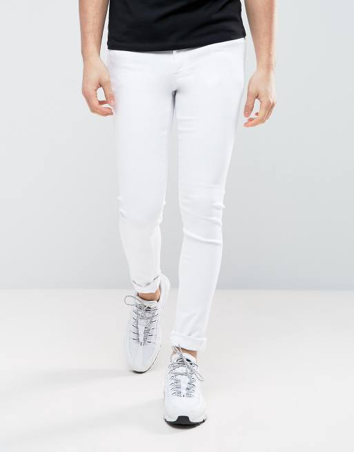 ASOS Extreme Super Skinny Jeans In White | ASOS