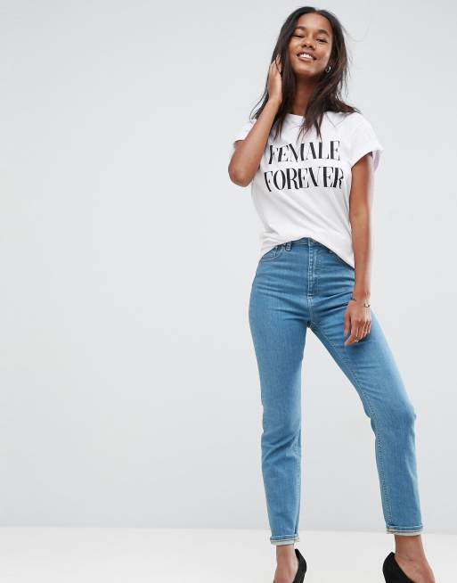 Asos farleigh mom jeans sale