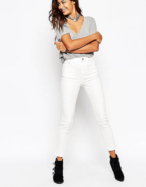 ASOS Farleigh Slim Mom Jeans In White