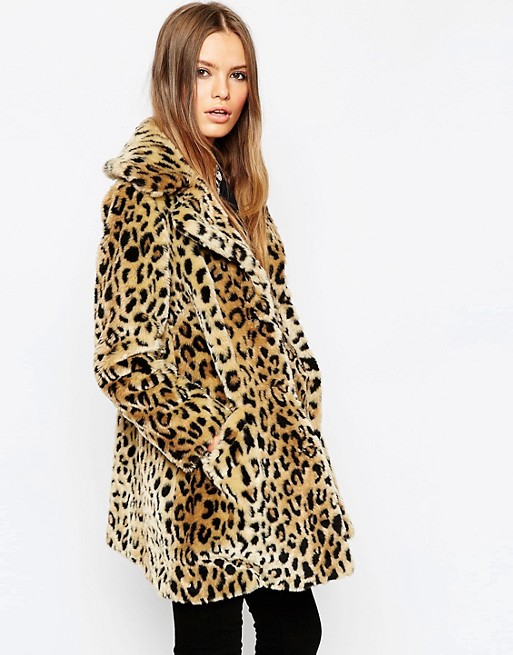Verbazingwekkend ASOS Faux Fur Coat In Leopard | ASOS XA-58