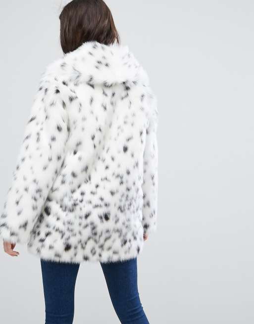 Snow leopard fur on sale jacket