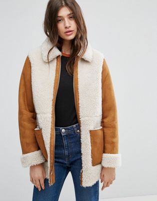 faux sheepskin jacket