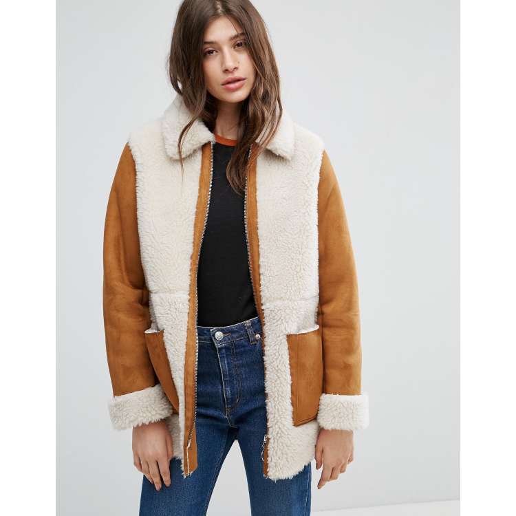 Asos clearance sheepskin coat