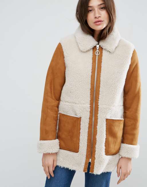 Asos Vintage Style Faux Shearling Coat, $113, Asos