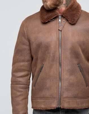 asos faux shearling coat