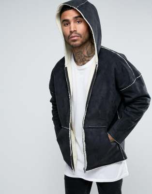 asos hooded coat