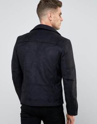 asos black suede jacket