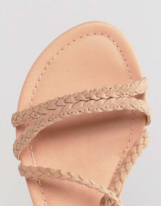 ASOS - FAYLA - Sandali bassi intrecciati con allacciatura alla gamba, 3 di 4