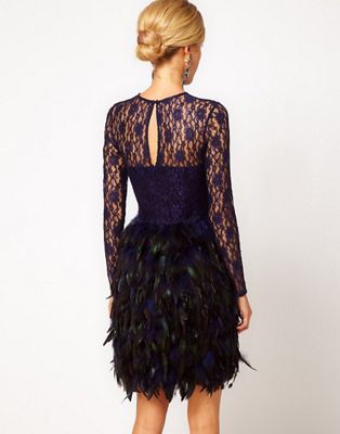 cheap feather dress