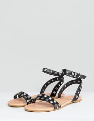 wide fit studded sandals