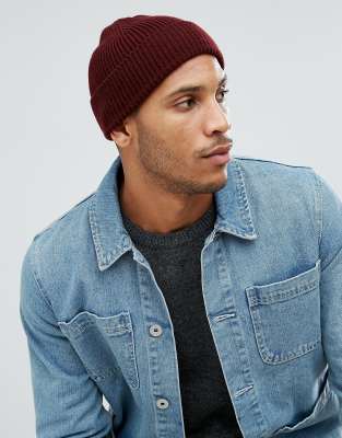 burgundy fisherman beanie