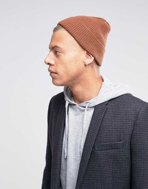 ASOS Fisherman Beanie in Rost ASOS