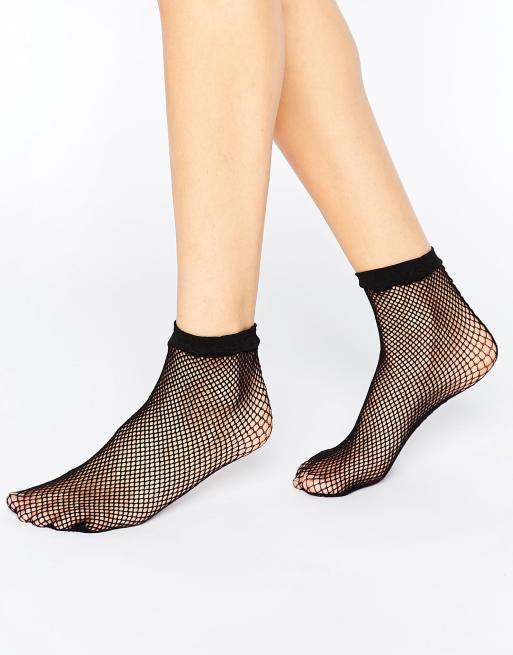 ASOS Fishnet Seam Back Ankle Socks