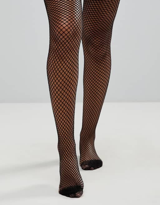 ASOS DESIGN fishnet butterfly tights in black