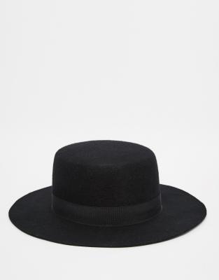 flat brim top hat