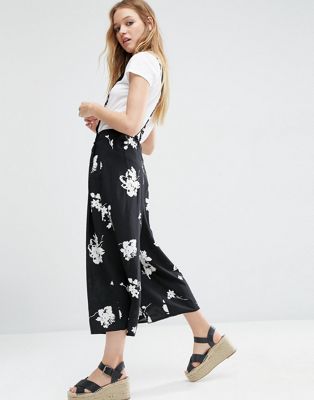 ASOS Floral Culotte Trousers with Straps