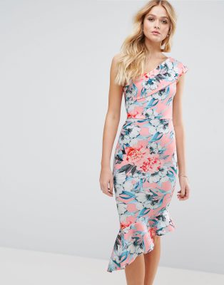 floral scuba dress