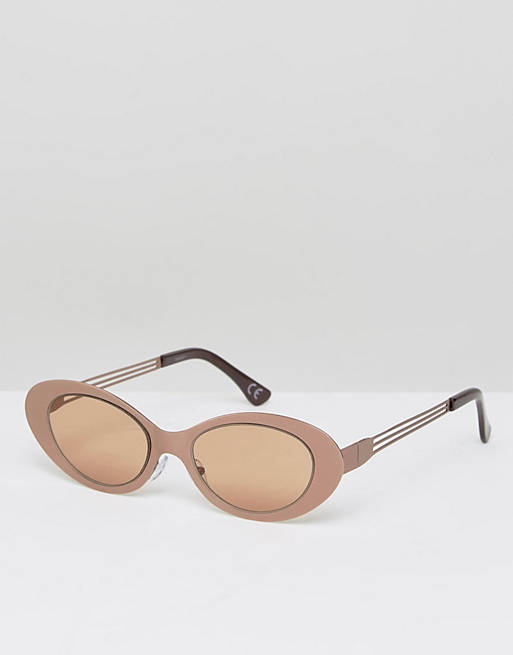 ASOS Full Metal Oval Cat Eye Sunglasses