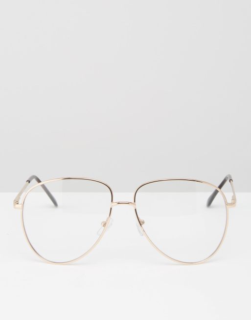 Geeky metal frame store clear glasses