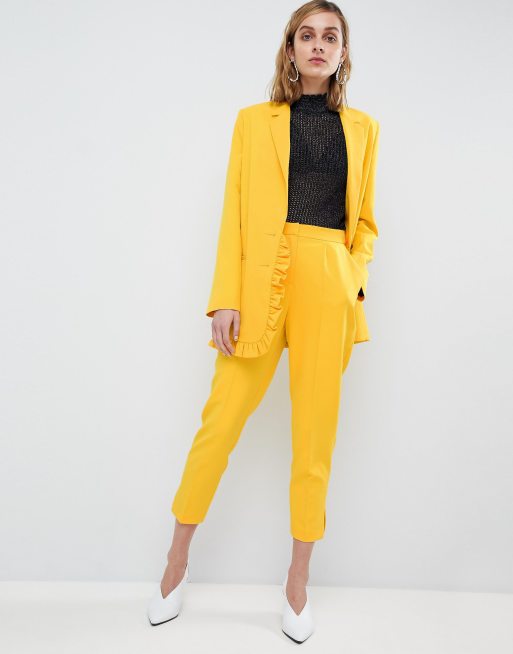 Asos Gelbe Hose Mit Hohem Taillenbund Asos