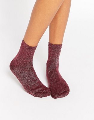 Asos Glitter Ankle Socks Asos