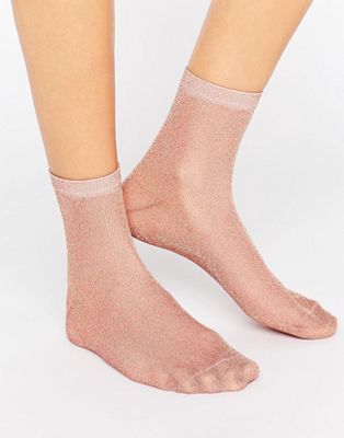 Asos Glitter Ankle Socks Asos