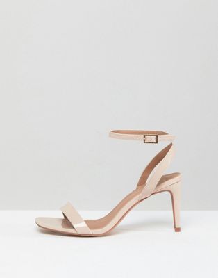 asos half time barely there heeled sandals