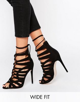 lace up heels wide fit