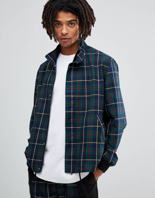 Plaid on sale harrington jacket