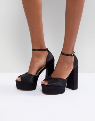 black platform sandals asos