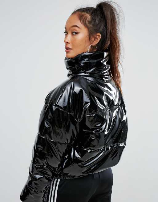 Asos vinyl outlet puffer jacket