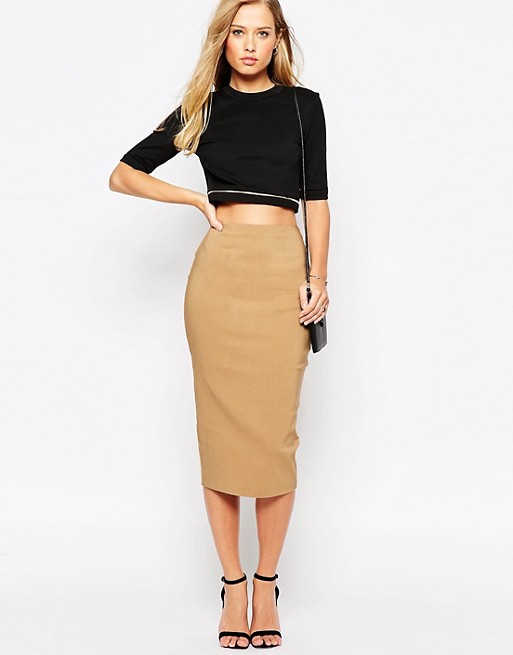 ASOS | ASOS High Waist Longerline Pencil Skirt