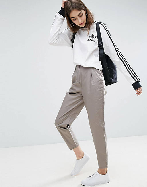 ASOS High Waisted Cotton Chino Trousers