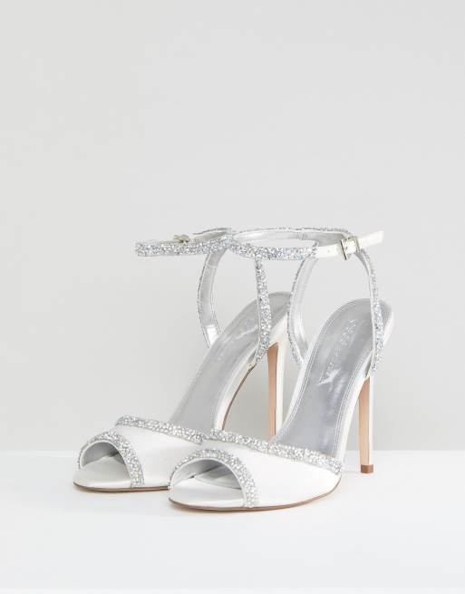 Asos hitched bridal store embellished heeled sandals