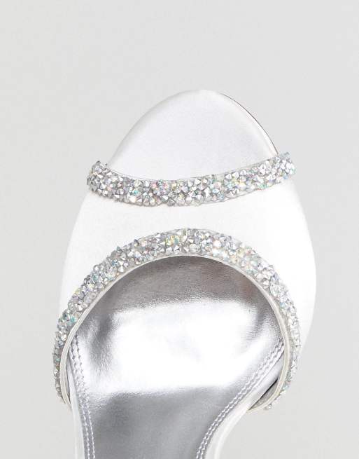 Asos hitched bridal store embellished heeled sandals