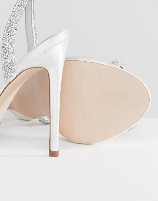 Asos hitched bridal store embellished heeled sandals