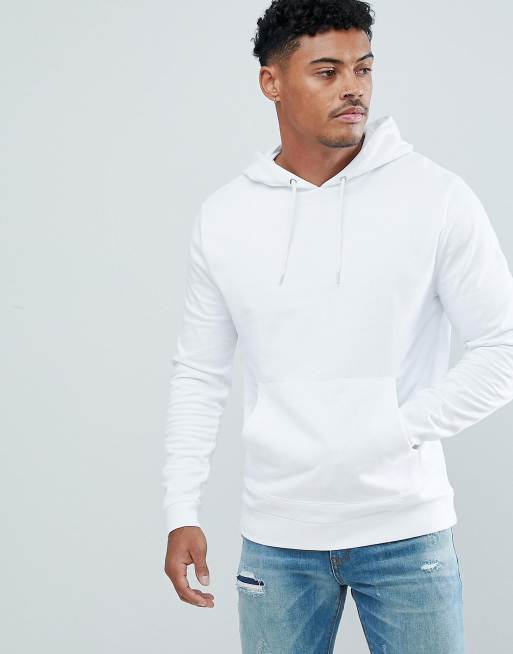 White discount fitted hoodie