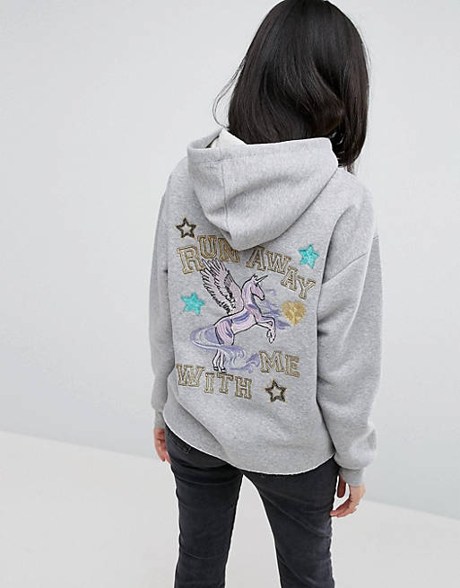 ASOS Hoodie with Customised Embroidery and Badges