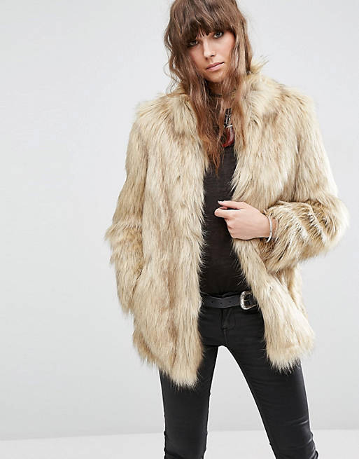 ASOS Jacket in Vintage Style Faux Fur