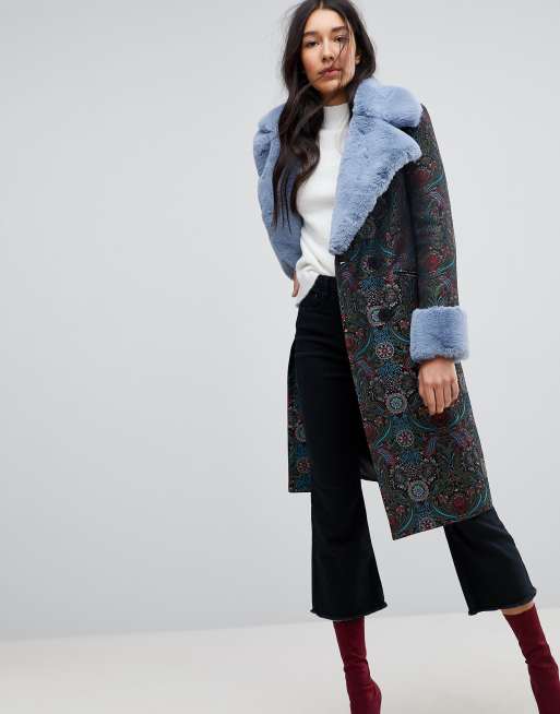 Asos tapestry cheap coat