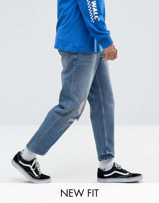 ASOS Jean style skateur avec abrasions Bleu d lav ASOS Jean style skateur avec abrasions Bleu d lav