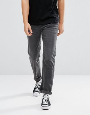 ASOS – Jeans i svart tvätt med stretch och smal passform