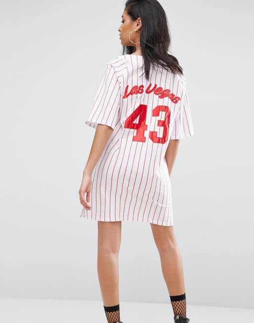 Baseball striped dress  Latest fashion clothes, Shirt dress outfit, T shirt  dress asos