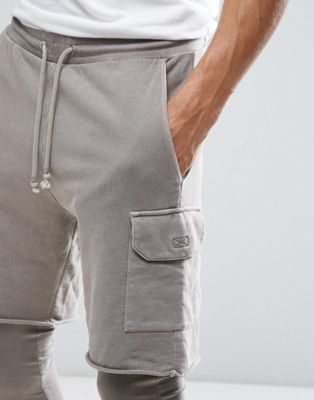 ASOS Jersey Cargo Shorts With Megging 