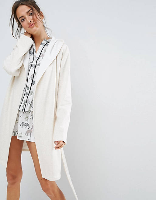 ASOS Jersey Robe With Fleece Lining