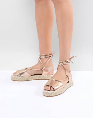 tie leg espadrille sandals