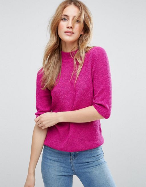 ASOS | ASOS Jumper In Boucle With Half Sleeve