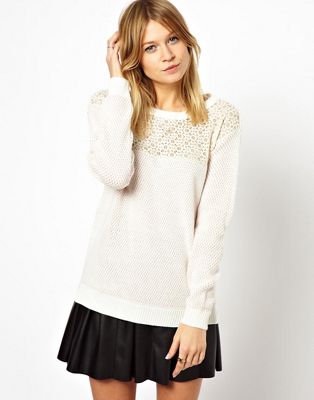 ASOS DESIGN | ASOS Jumper with Lace Front Insert