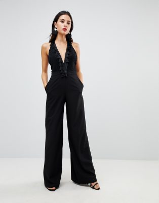 ASOS Jumpsuit with Lace Top Fringing | ASOS