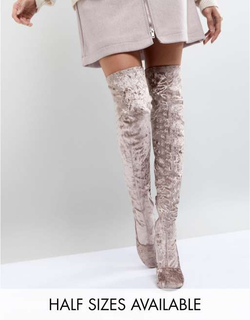 Asos katcher over cheap the knee boots